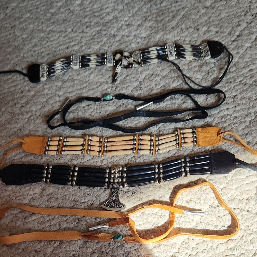 Set of Tribal Beaded Necklaces